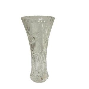 Vintage Lenox vase Pressed Glass Bud Vase Pinwheel Design 6"